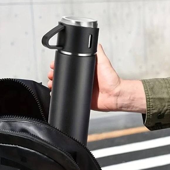 NIB! Gray Vacuum Flask Set! - Picture 4 of 5